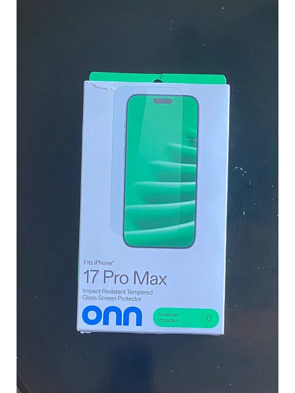 Onn Impact Resistant Glass Screen Protector for iPhone 17 Pro Max